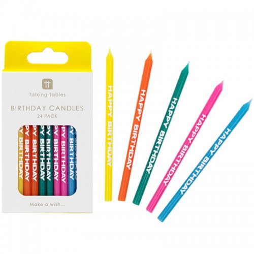 Velas Happy Birthday Cores